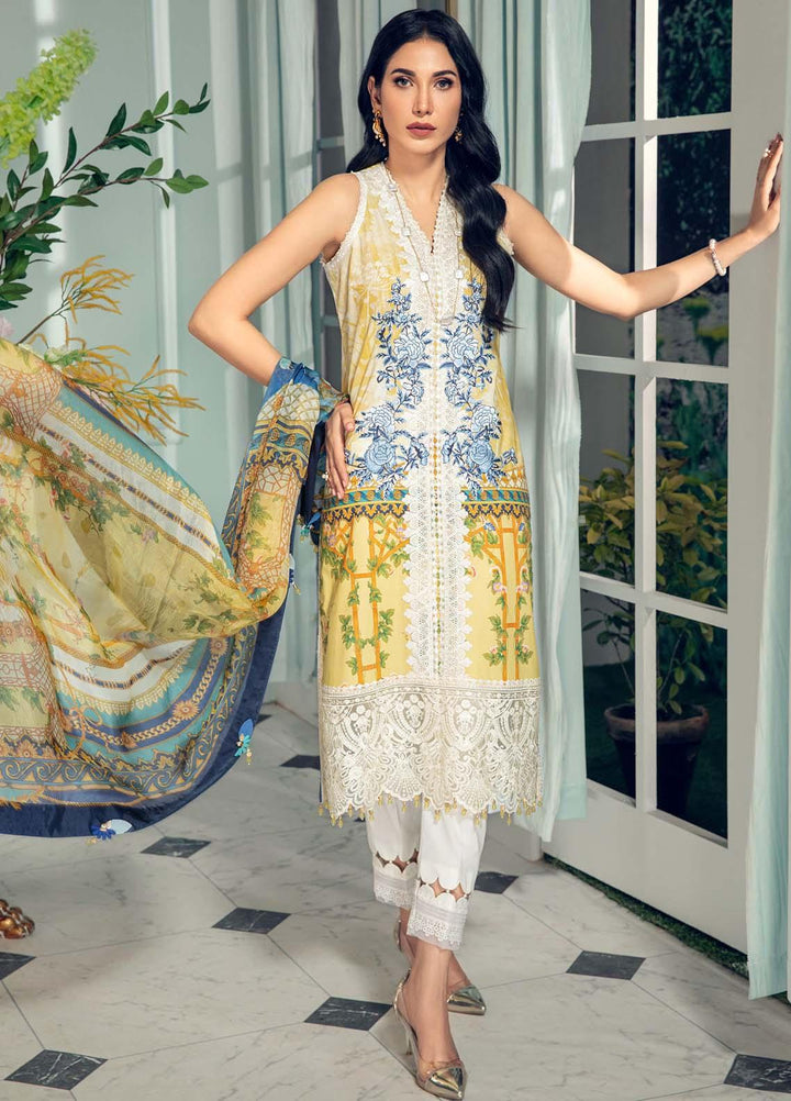 Anaya By Kiran Chaudhry Embroidered Lawn Suits Unstitched 3 Piece AK21LL AL21-02-A LAUREN - Summer Collection