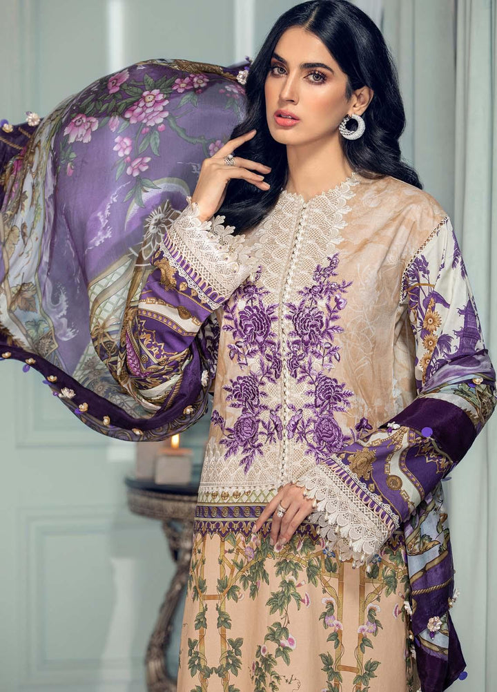 Anaya By Kiran Chaudhry Embroidered Lawn Suits Unstitched 3 Piece AK21LL AL21-02-B ALESIA - Summer Collection