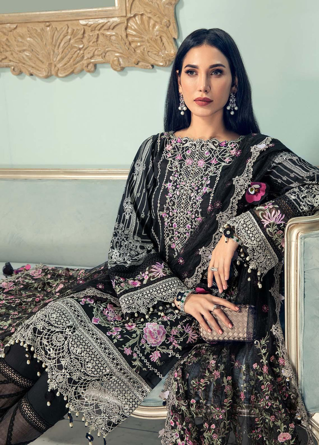 Anaya By Kiran Chaudhry Embroidered Lawn Suits Unstitched 3 Piece AK21LL AL21-03-A MIA - Summer Collection