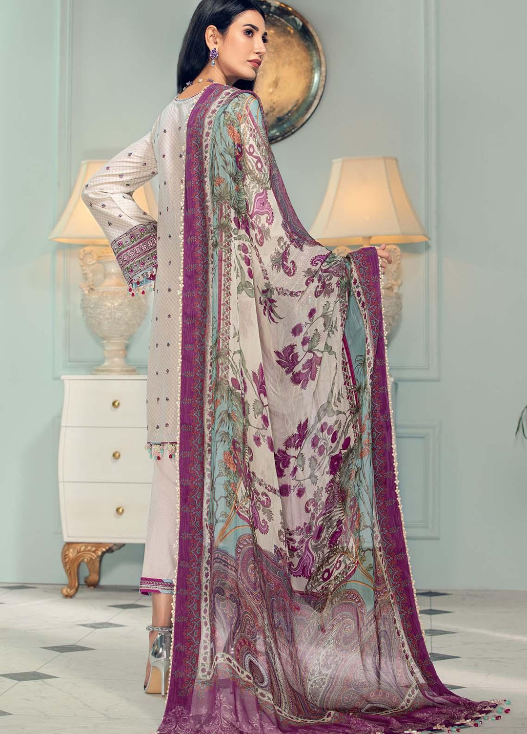 Anaya By Kiran Chaudhry Embroidered Jacquard Suits Unstitched 3 Piece AK21LL AL21-04-A NATALIE - Summer Collection