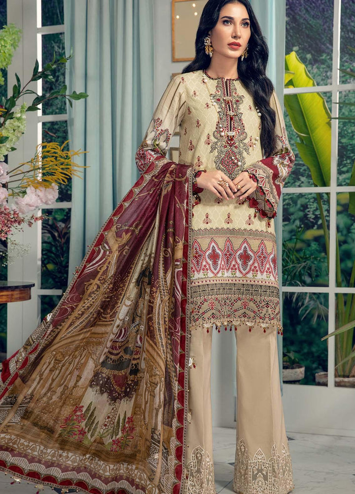 Anaya By Kiran Chaudhry Embroidered Jacquard Suits Unstitched 3 Piece AK21LL AL21-06-B ADRIANA - Summer Collection