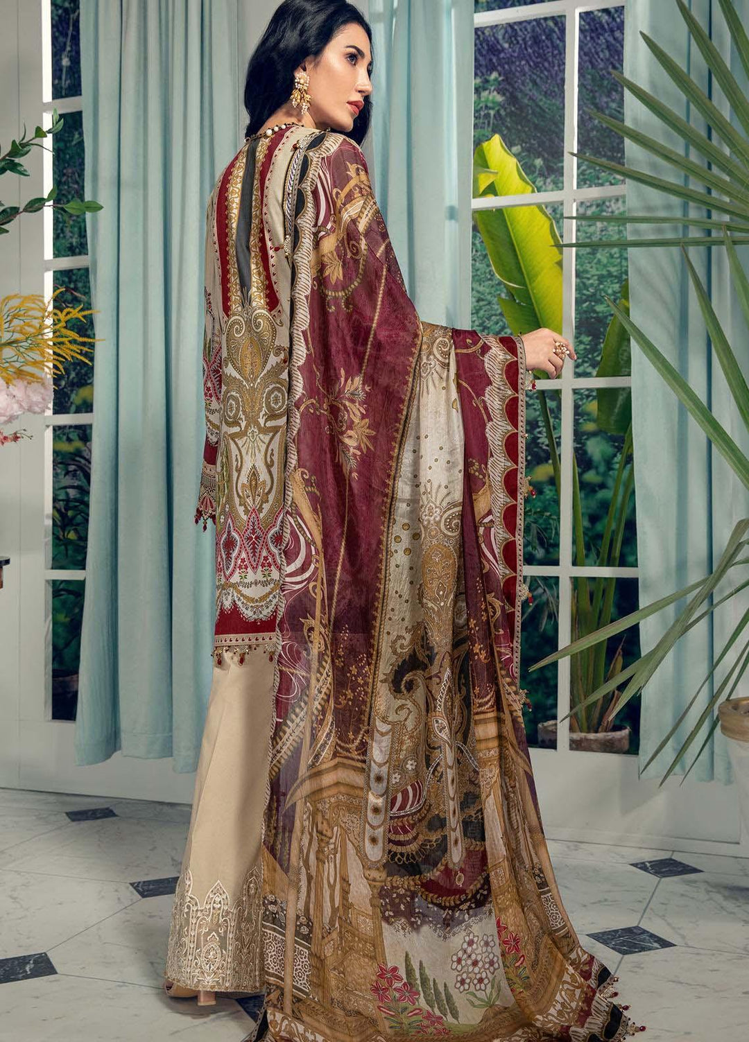 Anaya By Kiran Chaudhry Embroidered Jacquard Suits Unstitched 3 Piece AK21LL AL21-06-B ADRIANA - Summer Collection