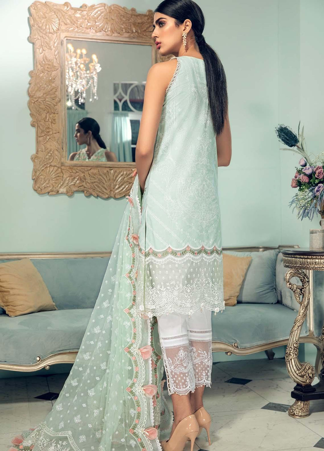 Anaya By Kiran Chaudhry Embroidered Lawn Suits Unstitched 3 Piece AK21LL AL21-08-B LANA - Summer Collection