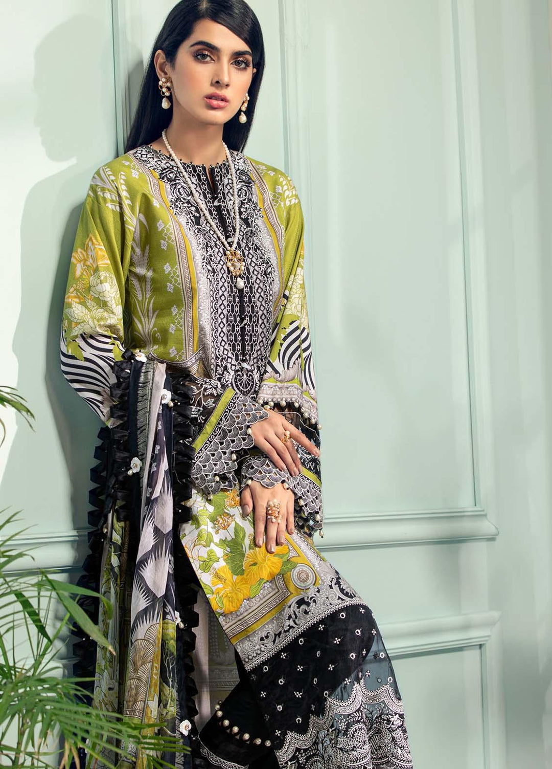Anaya By Kiran Chaudhry Embroidered Lawn Suits Unstitched 3 Piece AK21LL AL21-09-A JENNA - Summer Collection