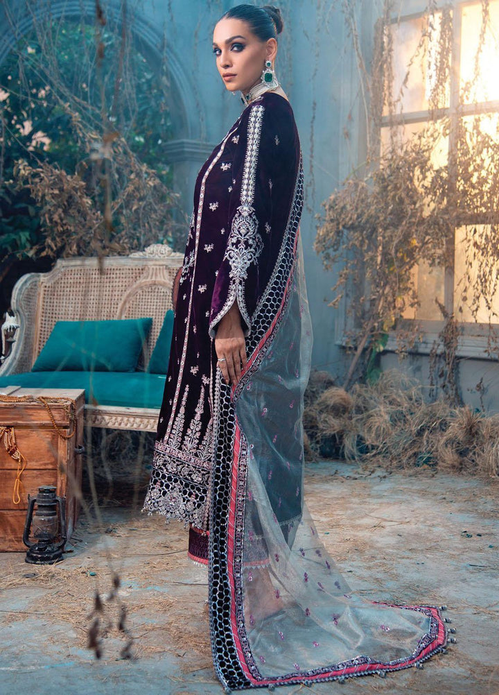 Velour De Fete By Anaya Embroidered Velvet Suits Unstitched 3 Piece AKC21VF VL-21-04 Zelda - Winter Collection