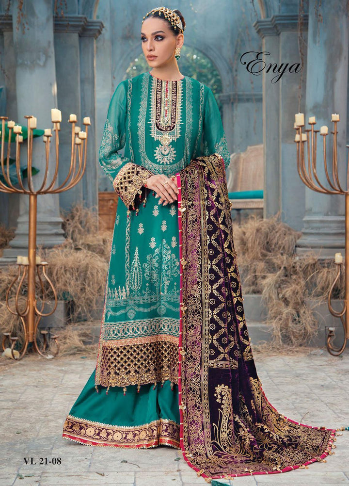 Velour De Fete By Anaya Embroidered Chiffon Suits Unstitched 3 Piece AKC21VF VL-21-08 Enya - Winter Collection