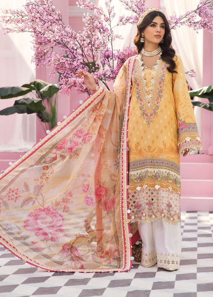 Anaya By Kiran Chaudhry Embroidered Lawn Suits Unstitched 3 Piece AKC22VL VL22-04-ARYANNA - Luxury Summer Collection