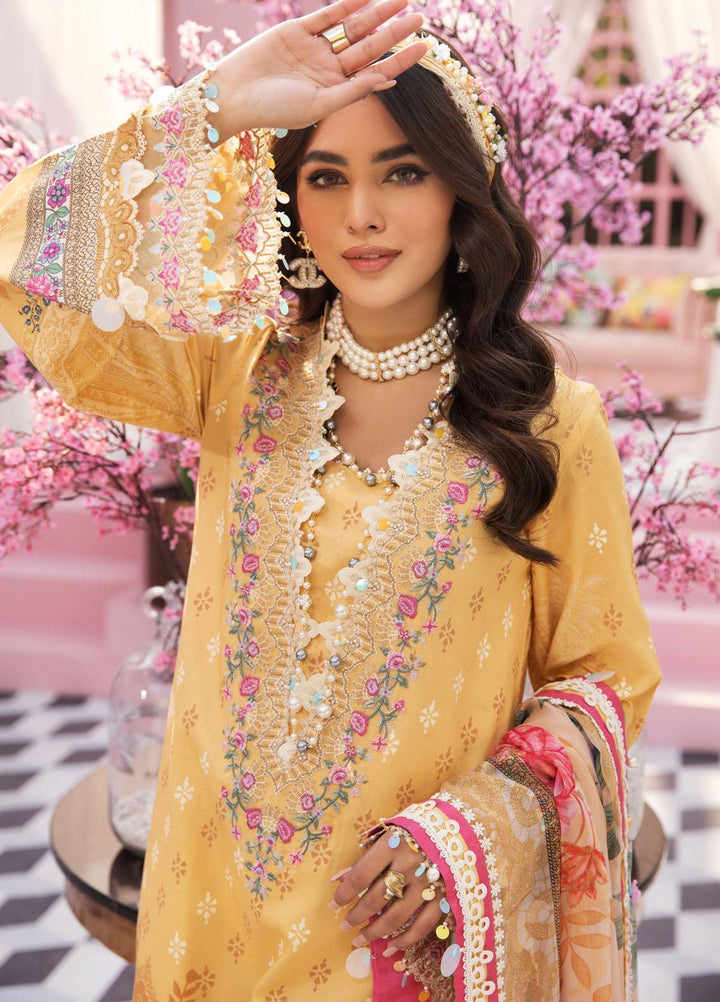 Anaya By Kiran Chaudhry Embroidered Lawn Suits Unstitched 3 Piece AKC22VL VL22-04-ARYANNA - Luxury Summer Collection