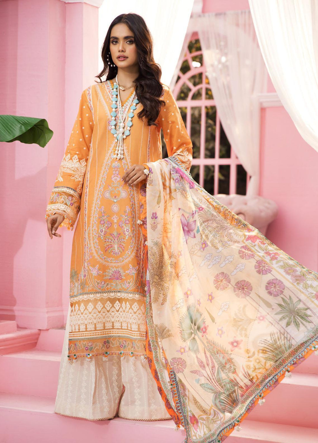 Anaya By Kiran Chaudhry Embroidered Lawn Suits Unstitched 3 Piece AKC22VL VL22-09-DIANE - Luxury Summer Collection