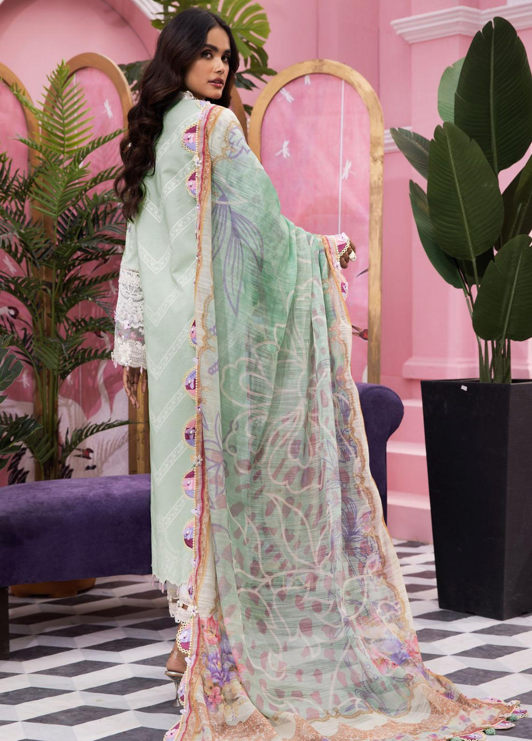 Anaya By Kiran Chaudhry Embroidered Lawn Suits Unstitched 3 Piece AKC22VL VL22-10-TAMANNA - Luxury Summer Collection
