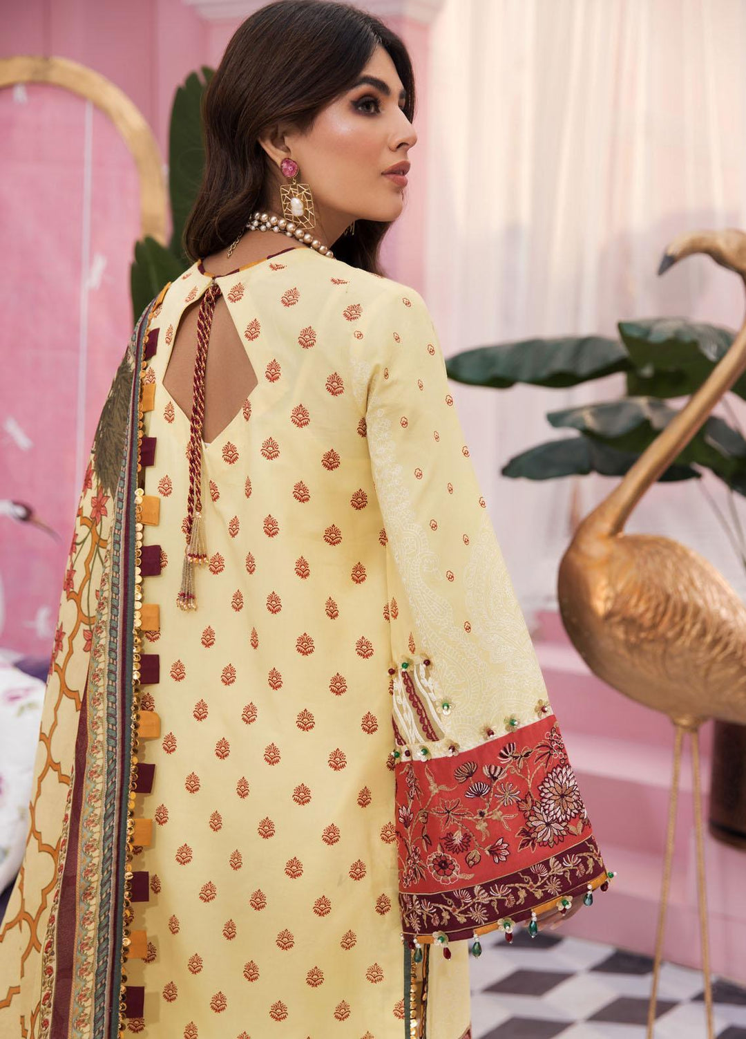 Anaya By Kiran Chaudhry Embroidered Lawn Suits Unstitched 3 Piece AKC22VL VL22-14-EILEEN - Luxury Summer Collection