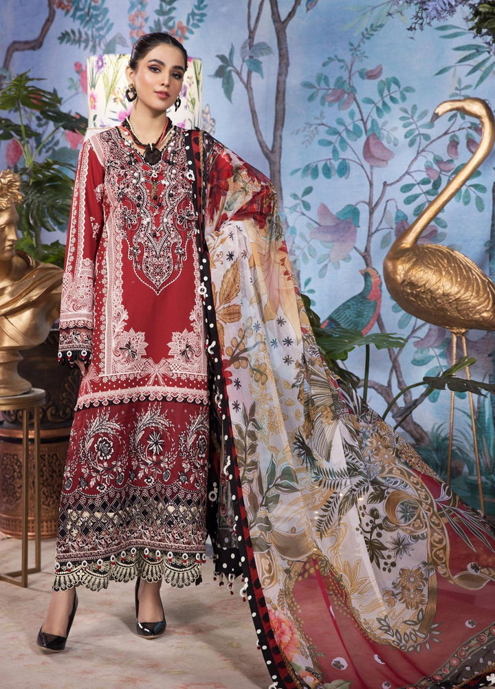 Anaya By Kiran Chaudhry Embroidered Lawn Suits Unstitched 3 Piece AKC22VL VL22-15-RAYNA - Luxury Summer Collection