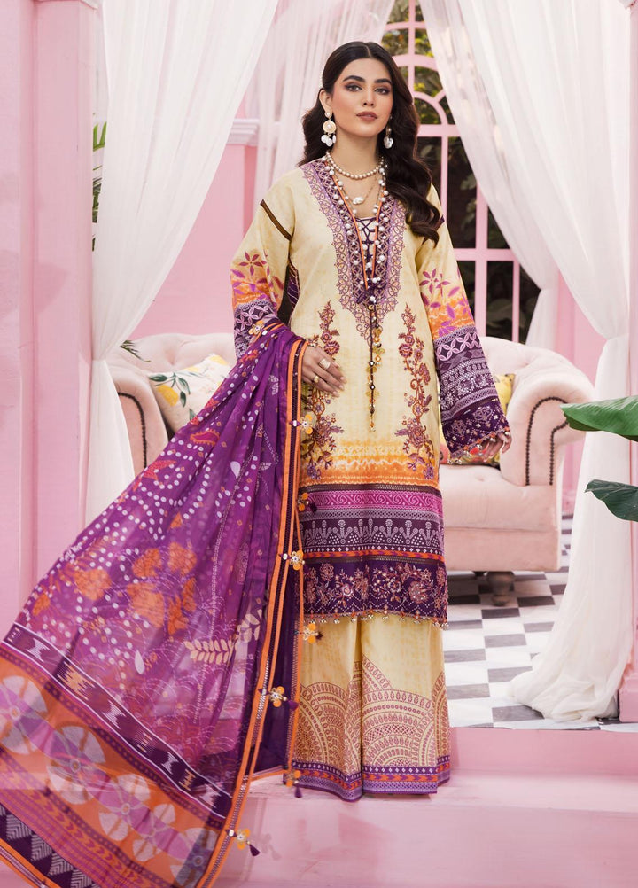 Anaya By Kiran Chaudhry Embroidered Lawn Suits Unstitched 3 Piece AKC22VL VL22-16-SANJANA - Luxury Summer Collection
