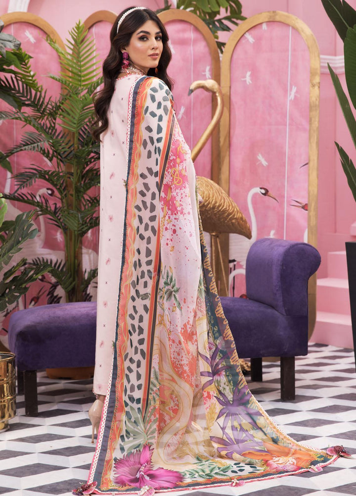 Anaya By Kiran Chaudhry Embroidered Lawn Suits Unstitched 3 Piece AKC22VL VL22-18-RIA - Luxury Summer Collection