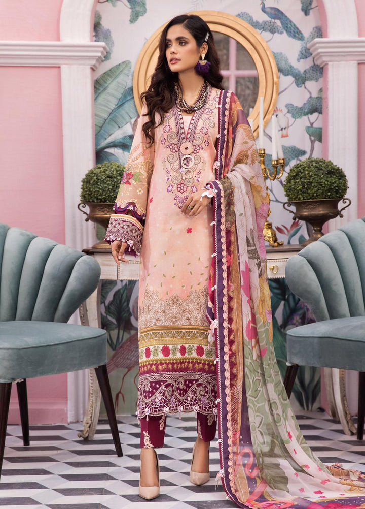 Anaya By Kiran Chaudhry Embroidered Lawn Suits Unstitched 3 Piece AKC22VL VL22-20-CAROLYN - Luxury Summer Collection