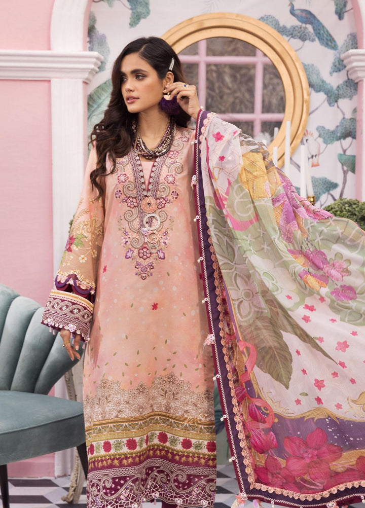Anaya By Kiran Chaudhry Embroidered Lawn Suits Unstitched 3 Piece AKC22VL VL22-20-CAROLYN - Luxury Summer Collection