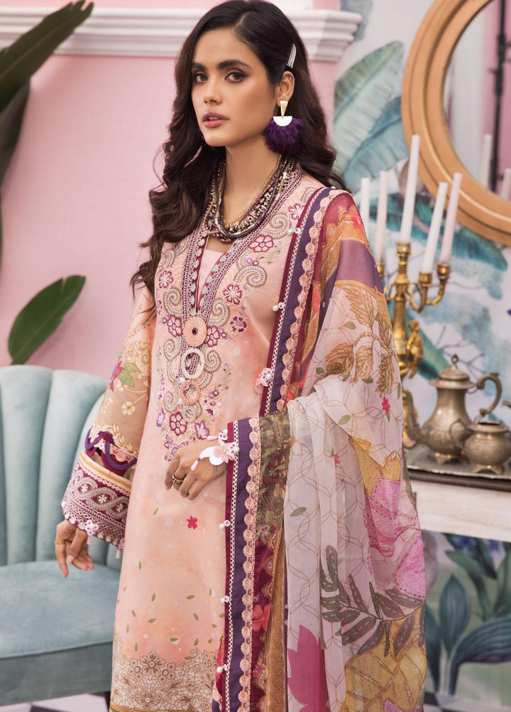 Anaya By Kiran Chaudhry Embroidered Lawn Suits Unstitched 3 Piece AKC22VL VL22-20-CAROLYN - Luxury Summer Collection