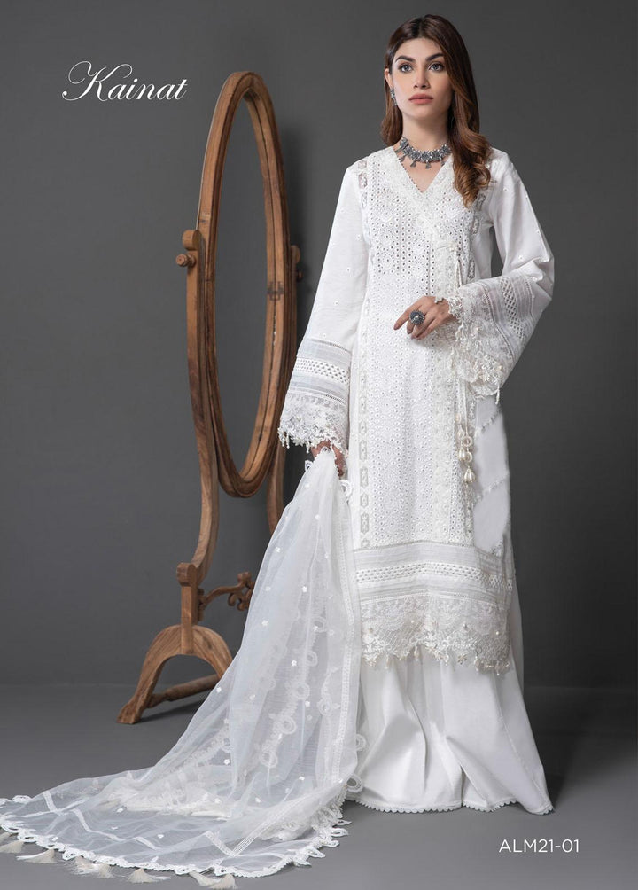 Monochrome Mystique By Anaya Embroidered Lawn Suits Unstitched 3 Piece AKC22MM ALM21-01-Kainat - Black & White Collection