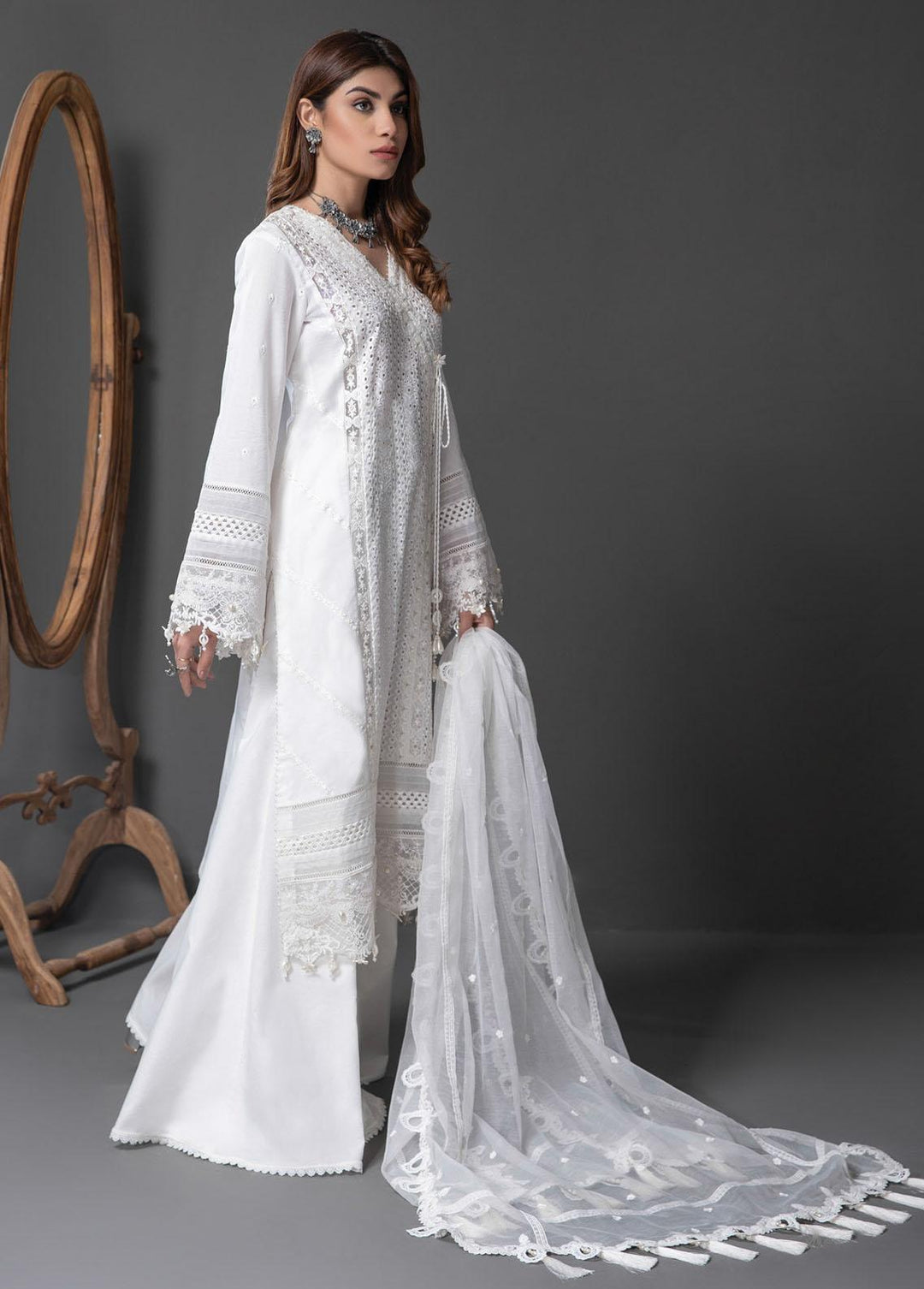 Monochrome Mystique By Anaya Embroidered Lawn Suits Unstitched 3 Piece AKC22MM ALM21-01-Kainat - Black & White Collection