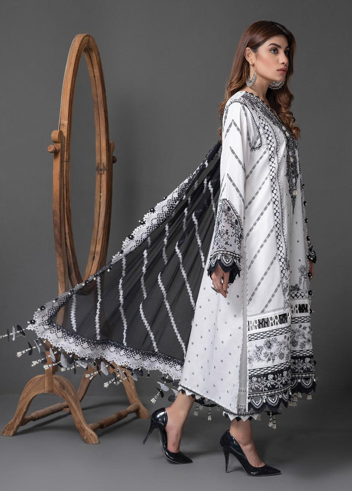 Monochrome Mystique By Anaya Embroidered Lawn Suits Unstitched 3 Piece AKC22MM ALM21-02-Urwa - Black & White Collection