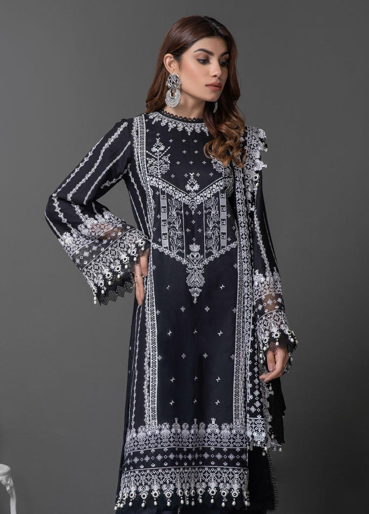 Monochrome Mystique By Anaya Embroidered Lawn Suits Unstitched 3 Piece AKC22MM ALM21-05-Tanya - Black & White Collection