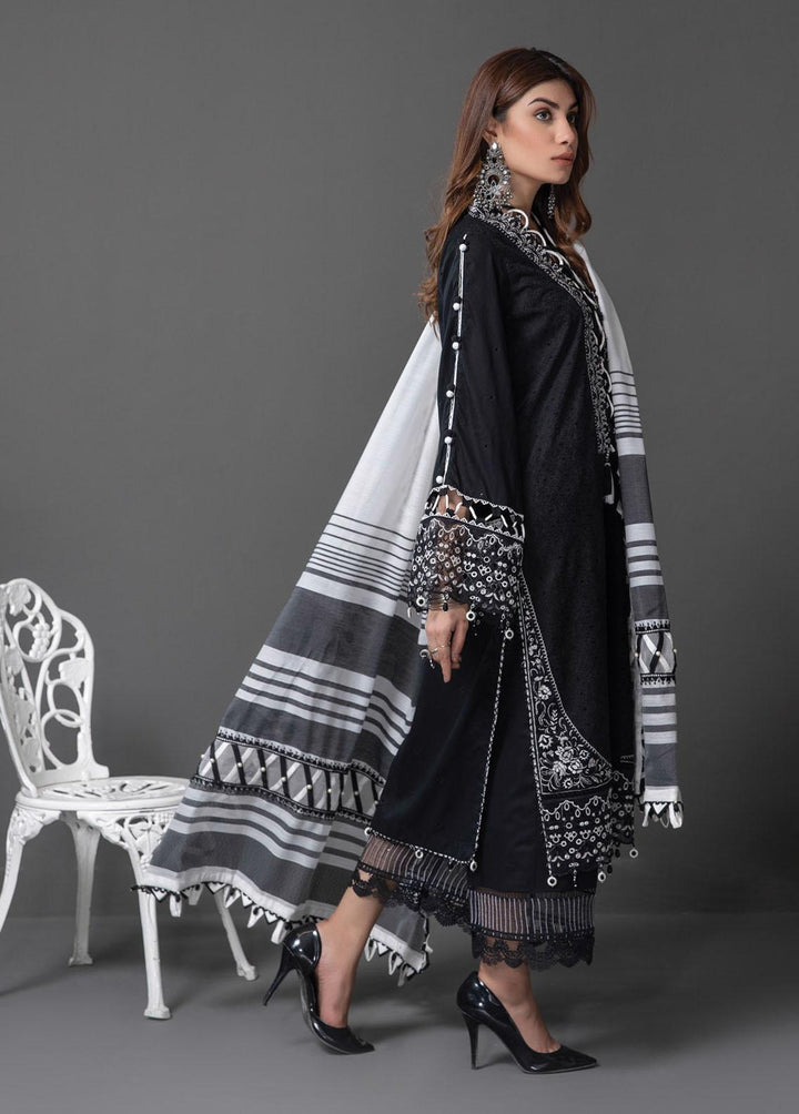 Monochrome Mystique By Anaya Embroidered Lawn Suits Unstitched 3 Piece AKC22MM ALM21-06-Kiara - Black & White Collection