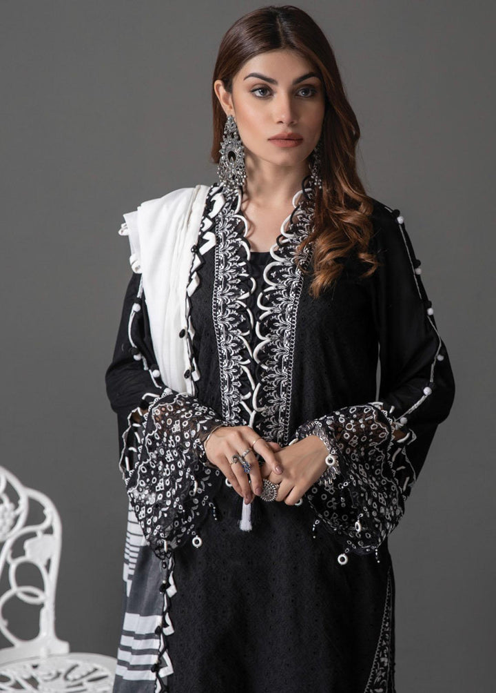 Monochrome Mystique By Anaya Embroidered Lawn Suits Unstitched 3 Piece AKC22MM ALM21-06-Kiara - Black & White Collection