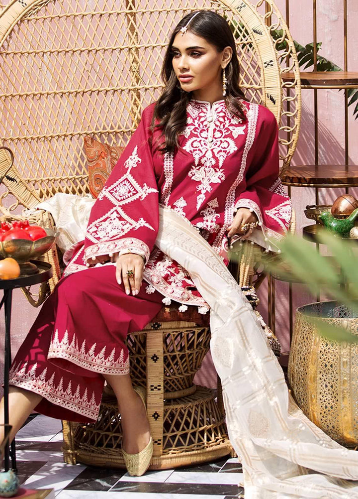 Anaya By Kiran Chaudhry Embroidered Lawn Suits Unstitched 3 Piece AK21KR 01-SURTI - Summer Collection