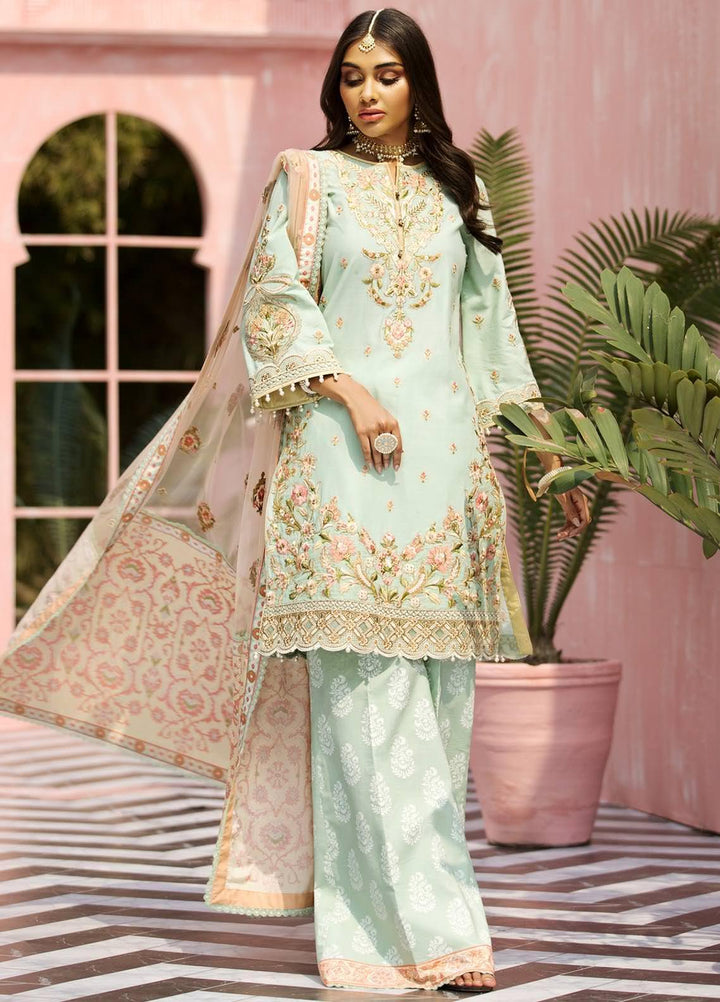 Anaya By Kiran Chaudhry Embroidered Lawn Suits Unstitched 3 Piece AK21KR 02-A DINA - Summer Collection