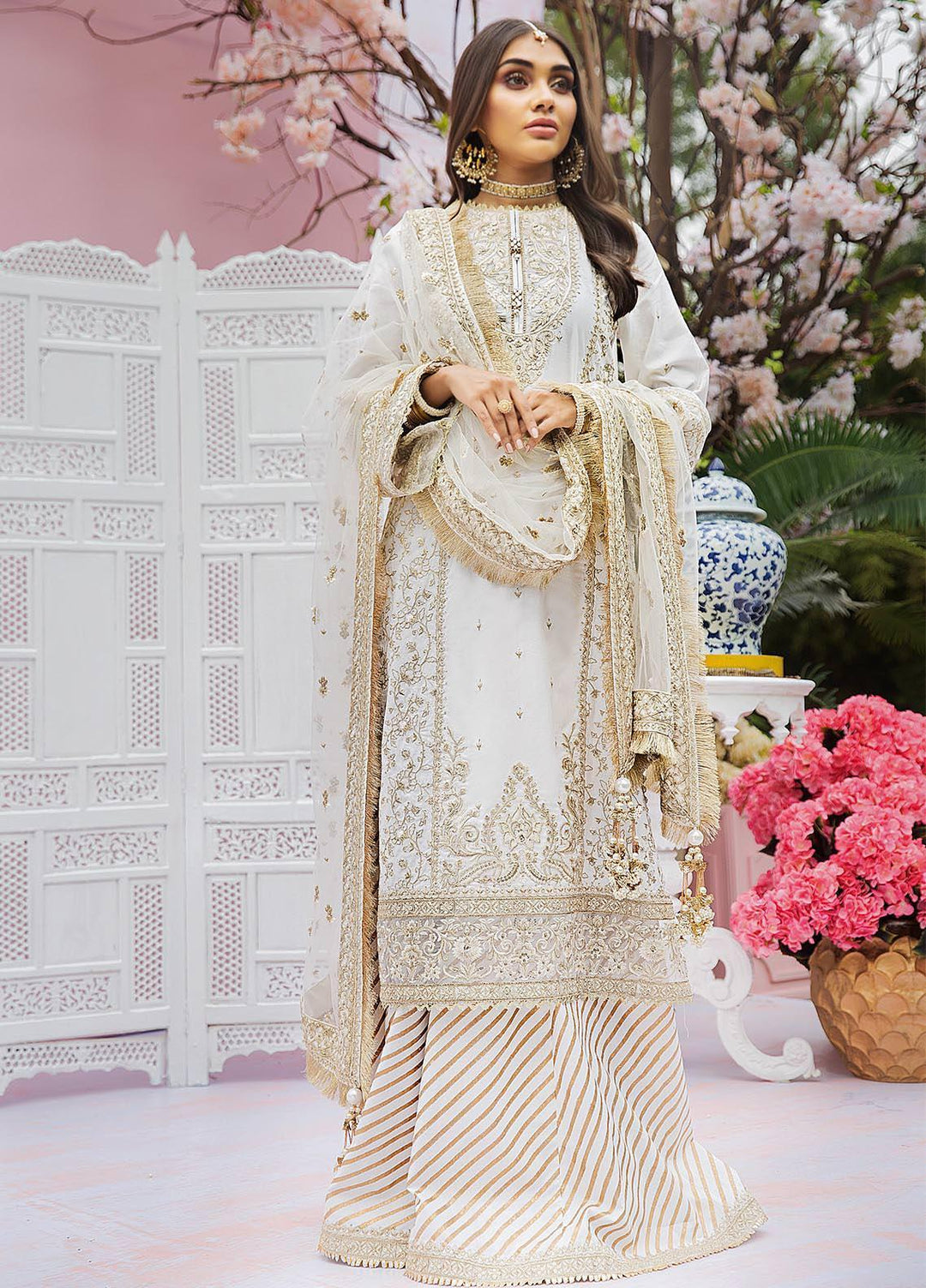 Anaya By Kiran Chaudhry Embroidered Lawn Suits Unstitched 3 Piece AK21KR 06-A ROSHANAY - Summer Collection