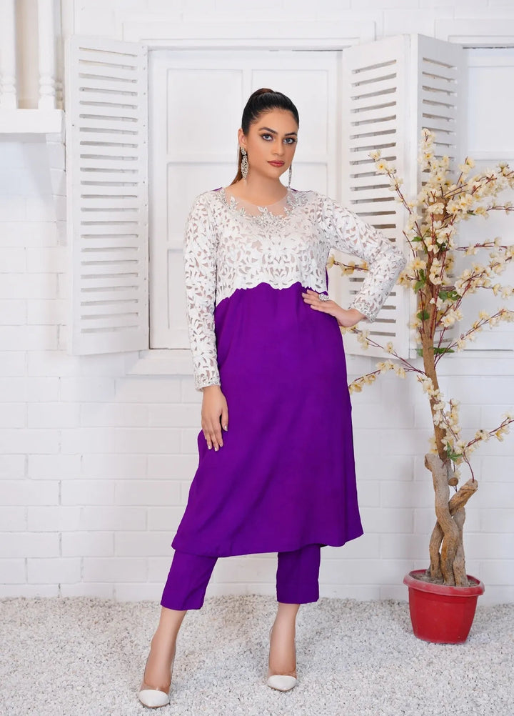 Anayra Amal Pret Embellished Grip Georgette 2 Piece Suit Aghaz