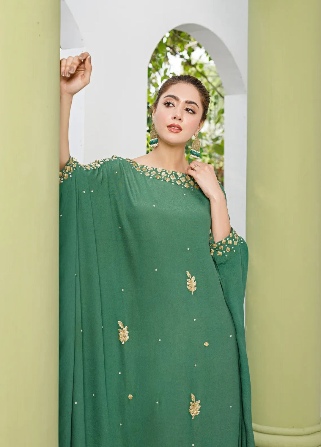Anayra Amal Pret Embellished Grip Georgette Kurti Kashish