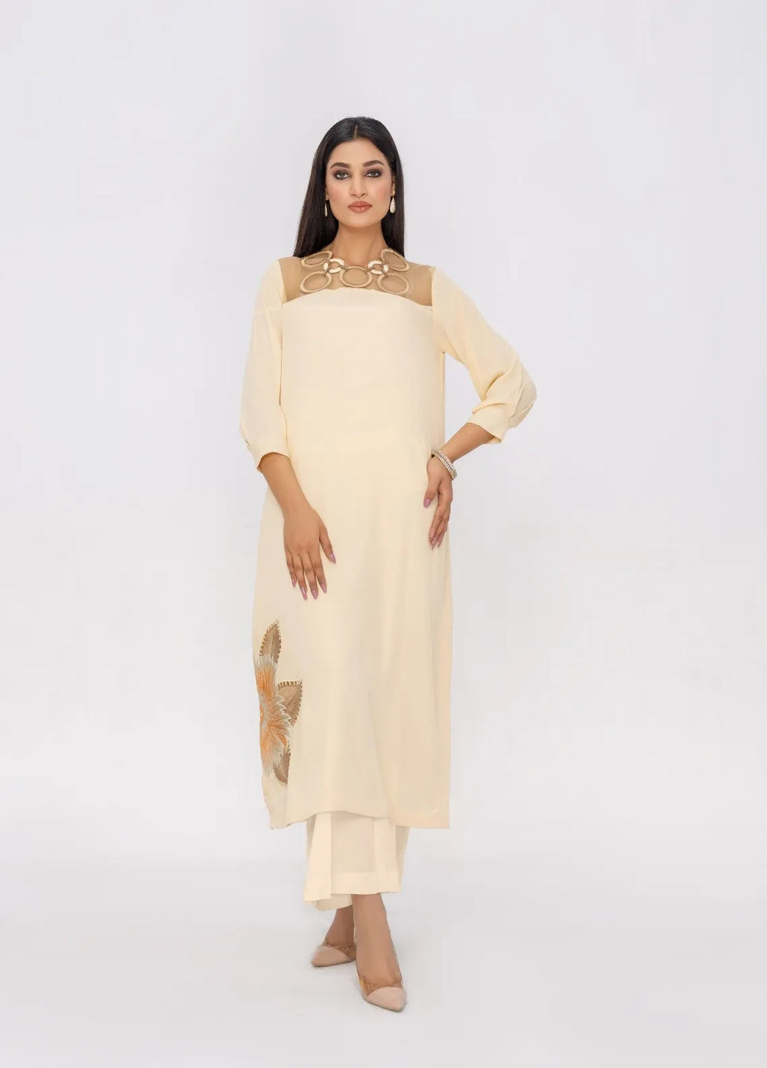 Anayra Amal Pret Embroidered Grip Georgette 2 Piece Suit Khuld