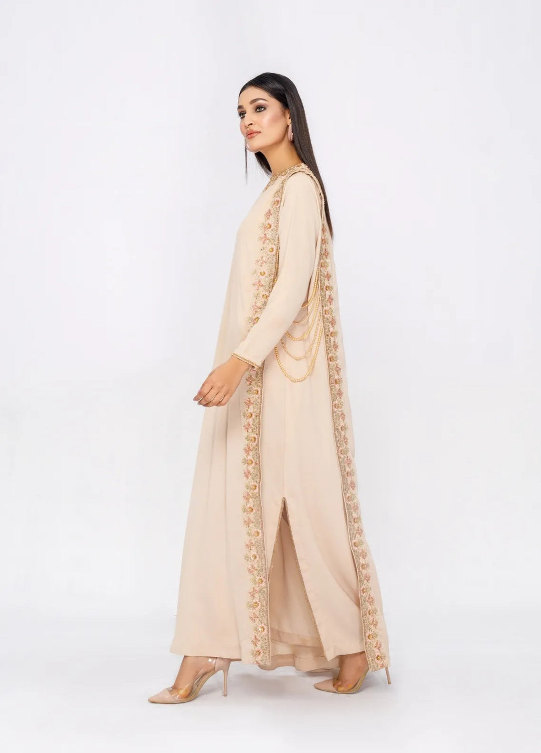 Anayra Amal Pret Embroidered Grip Georgette Kurti Uns