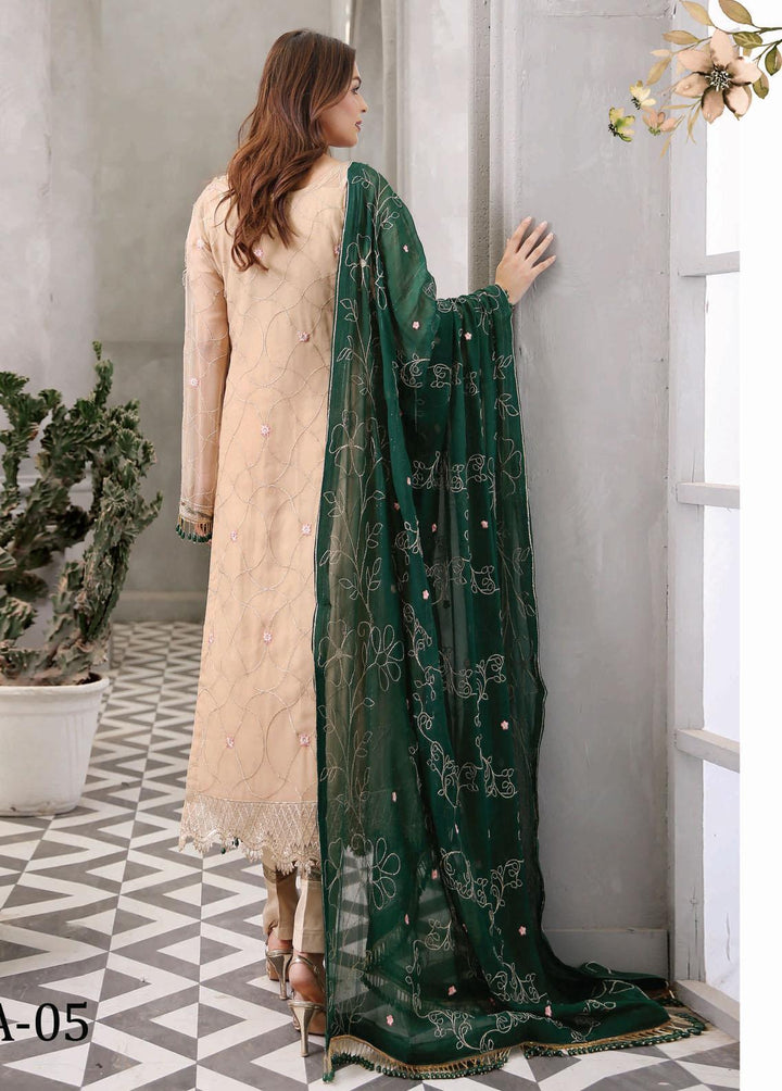 Andaaz by Maryam's Embroidered Chiffon Suits Unstitched 3 Piece MRM22A A-05 - Luxury Collection