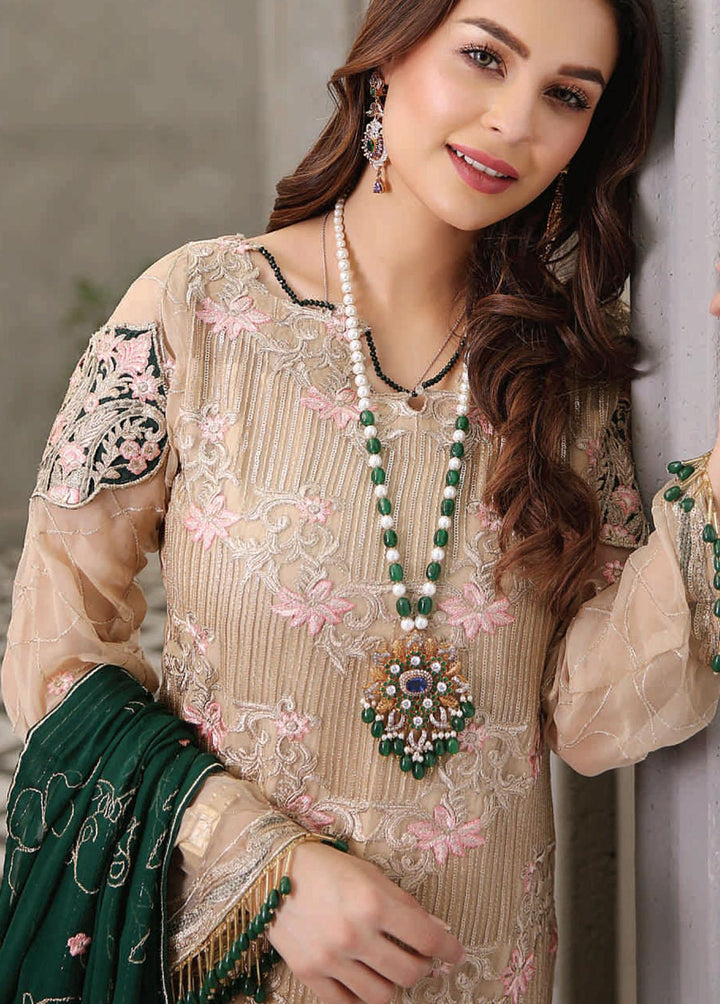 Andaaz by Maryam's Embroidered Chiffon Suits Unstitched 3 Piece MRM22A A-05 - Luxury Collection