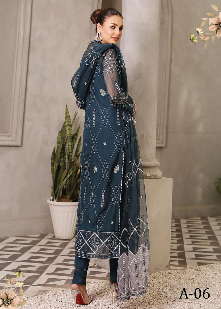 Andaaz by Maryam's Embroidered Chiffon Suits Unstitched 3 Piece MRM22A A-06 - Luxury Collection