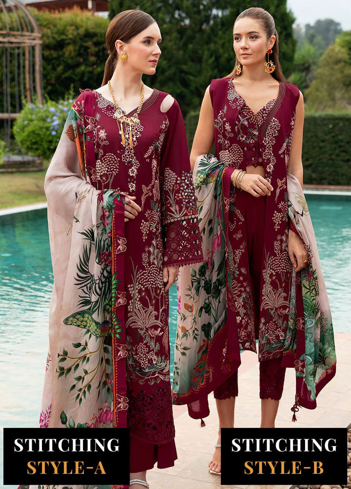 Andaaz by Ramsha Embroidered Lawn Suits Unstitched 3 Piece RSH24AL Z-802 - Luxury Collection