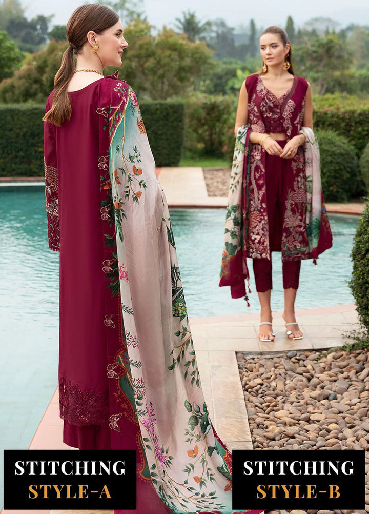 Andaaz by Ramsha Embroidered Lawn Suits Unstitched 3 Piece RSH24AL Z-802 - Luxury Collection