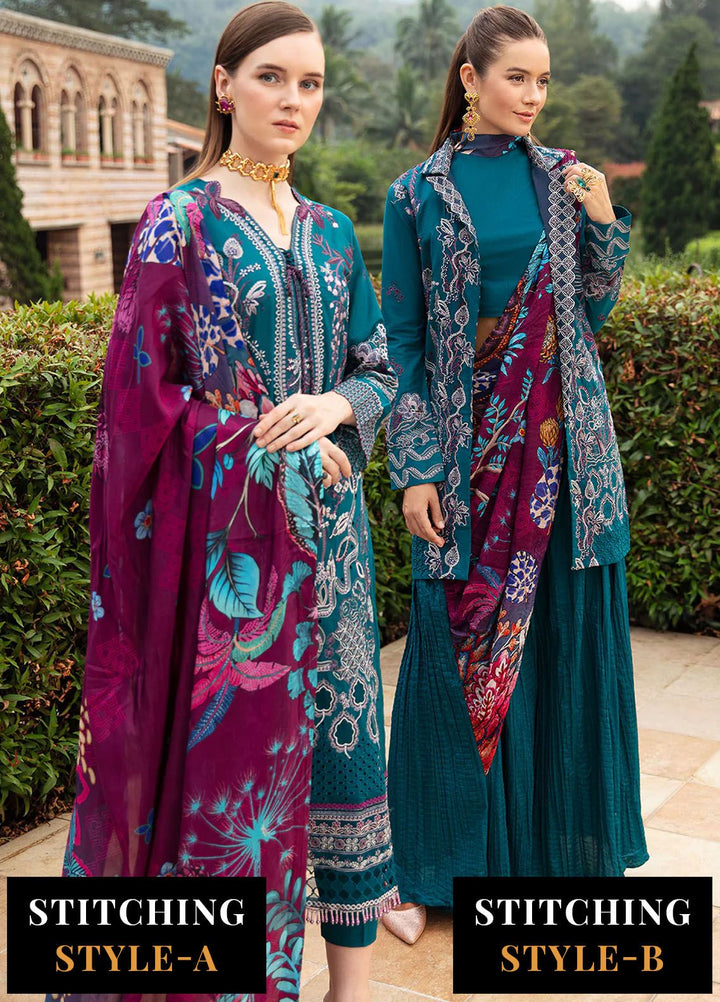 Andaaz by Ramsha Embroidered Lawn Suits Unstitched 3 Piece RSH24AL Z-805 - Luxury Collection