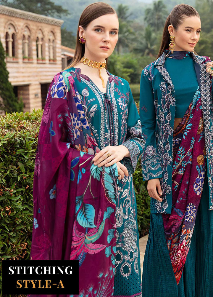 Andaaz by Ramsha Embroidered Lawn Suits Unstitched 3 Piece RSH24AL Z-805 - Luxury Collection