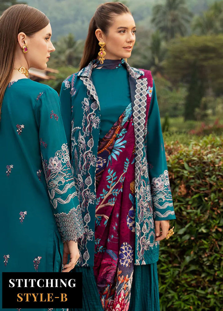 Andaaz by Ramsha Embroidered Lawn Suits Unstitched 3 Piece RSH24AL Z-805 - Luxury Collection