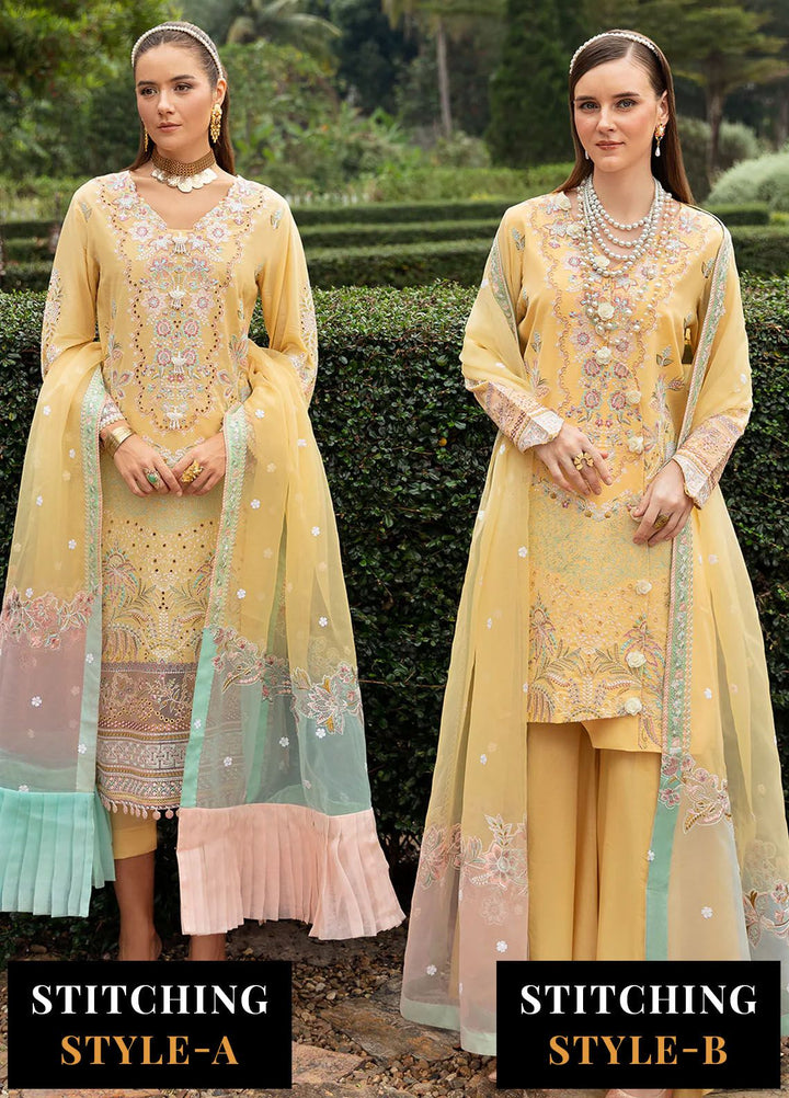 Andaaz by Ramsha Embroidered Lawn Suits Unstitched 3 Piece RSH24AL Z-806 - Luxury Collection