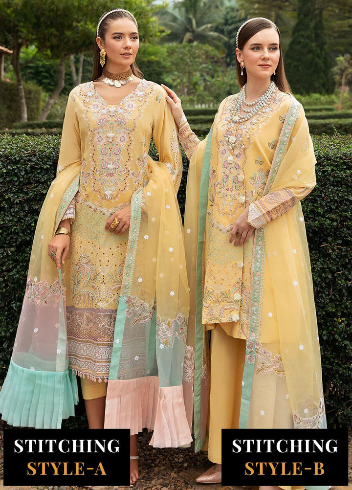 Andaaz by Ramsha Embroidered Lawn Suits Unstitched 3 Piece RSH24AL Z-806 - Luxury Collection