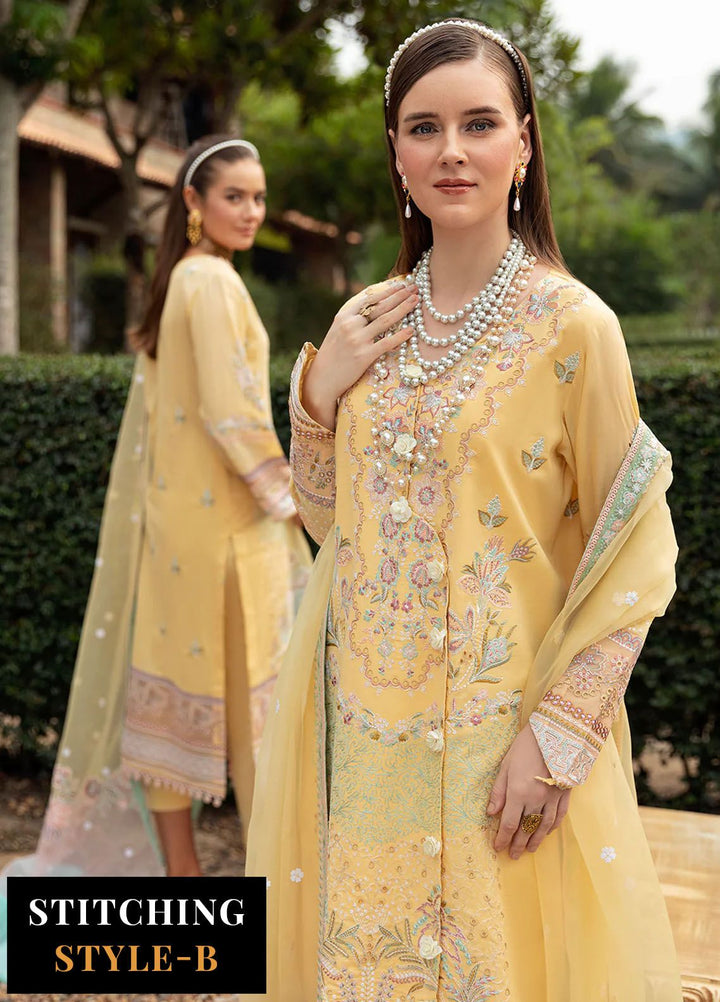 Andaaz by Ramsha Embroidered Lawn Suits Unstitched 3 Piece RSH24AL Z-806 - Luxury Collection