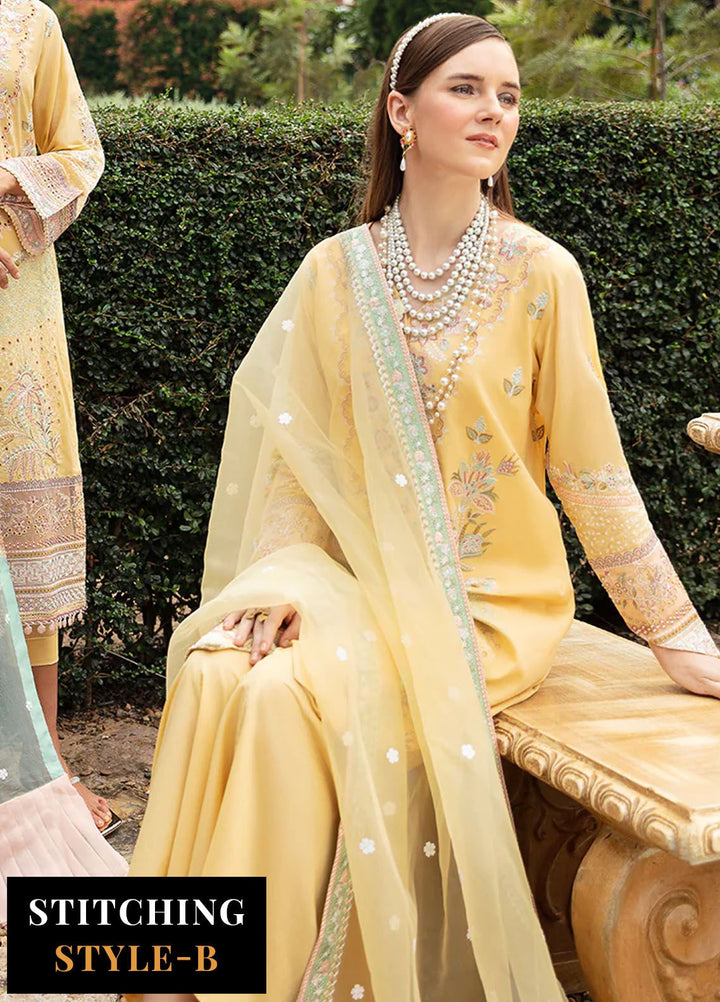 Andaaz by Ramsha Embroidered Lawn Suits Unstitched 3 Piece RSH24AL Z-806 - Luxury Collection