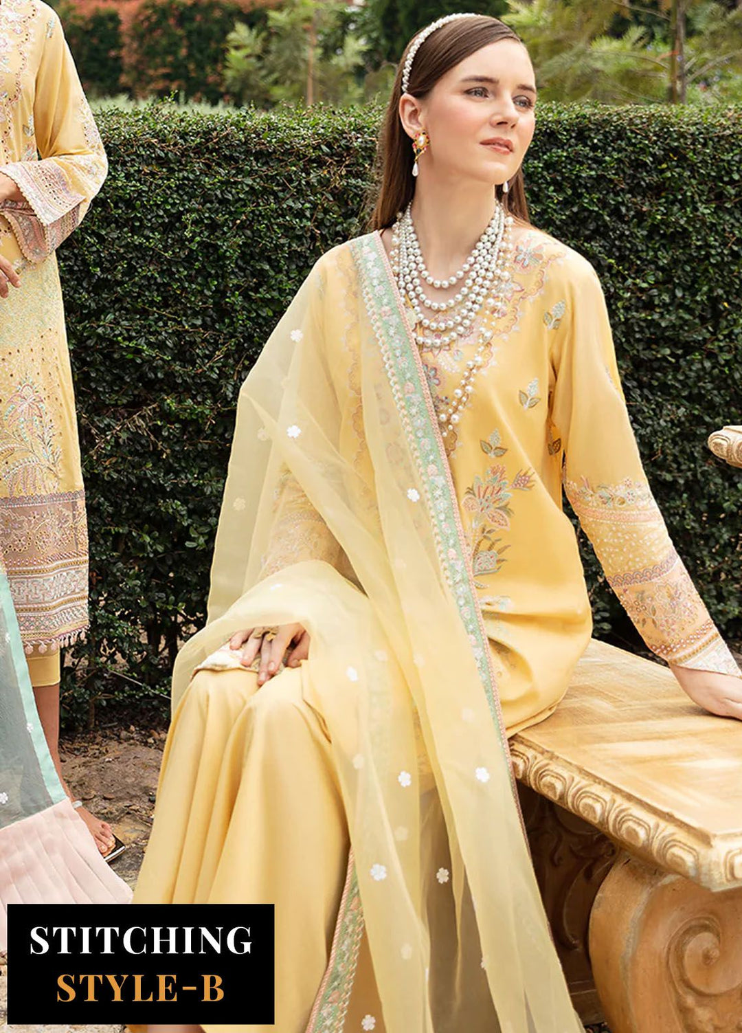 Andaaz by Ramsha Embroidered Lawn Suits Unstitched 3 Piece RSH24AL Z-806 - Luxury Collection