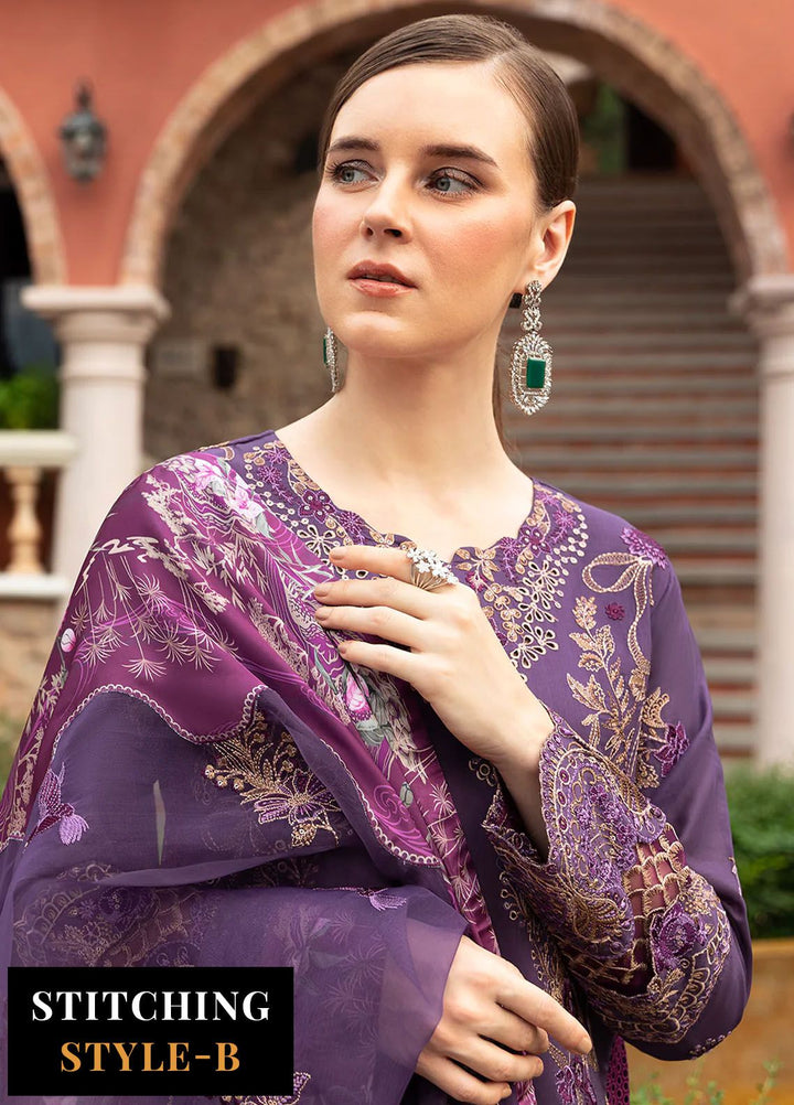 Andaaz by Ramsha Embroidered Lawn Suits Unstitched 3 Piece RSH24AL Z-807 - Luxury Collection