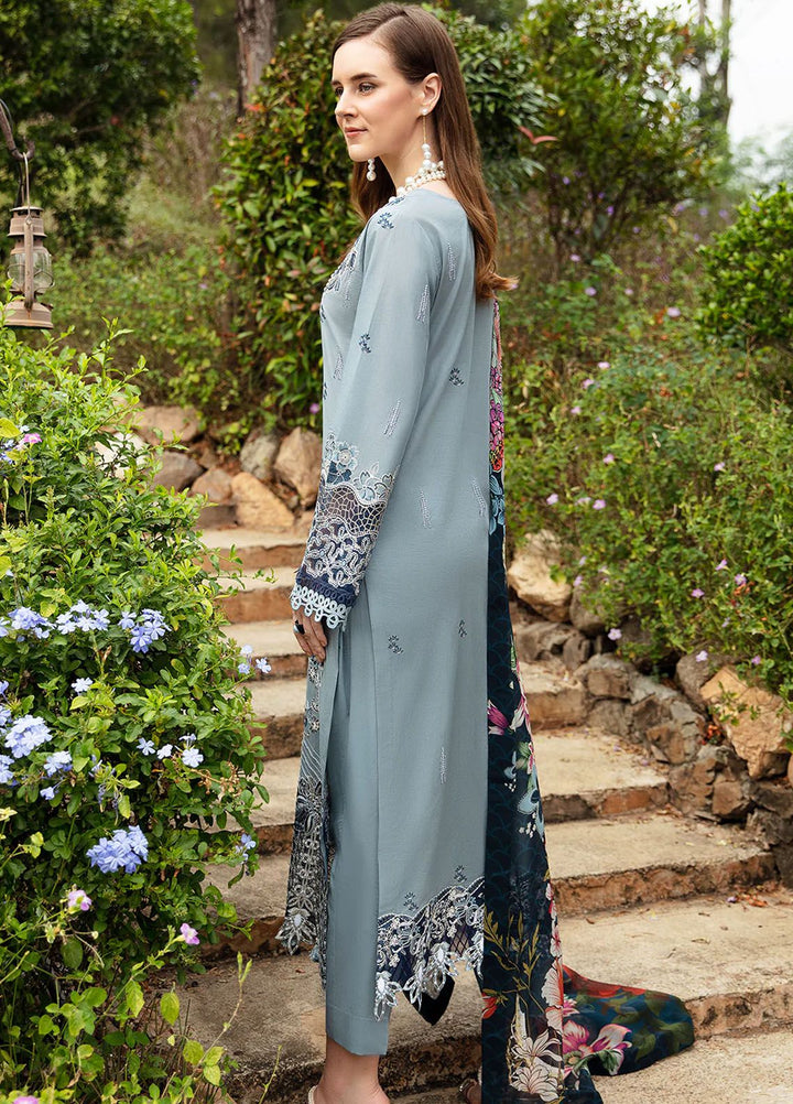 Andaaz by Ramsha Embroidered Lawn Suits Unstitched 3 Piece RSH24AL Z-809 - Luxury Collection
