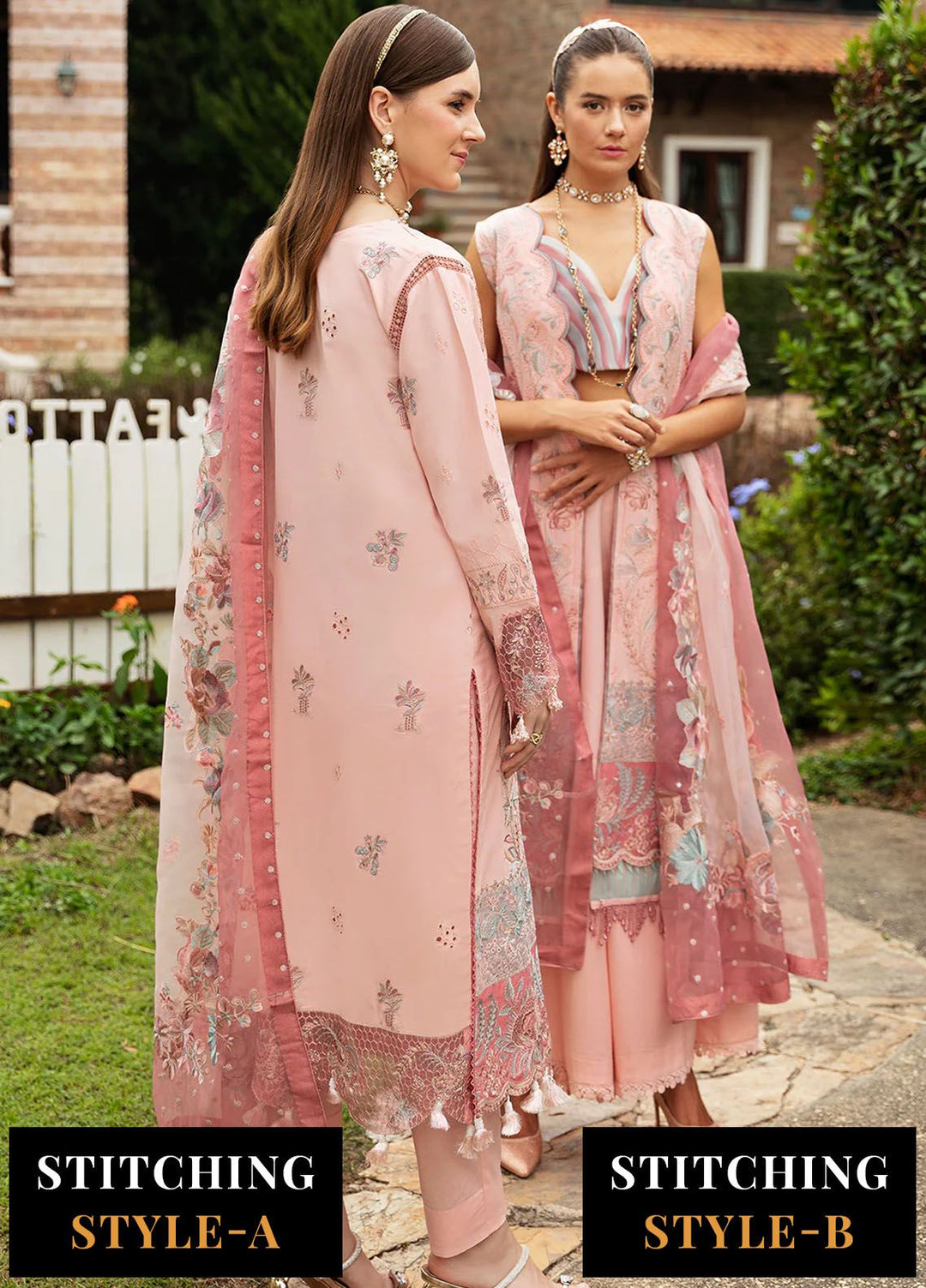 Andaaz by Ramsha Embroidered Lawn Suits Unstitched 3 Piece RSH24AL Z-810 - Luxury Collection
